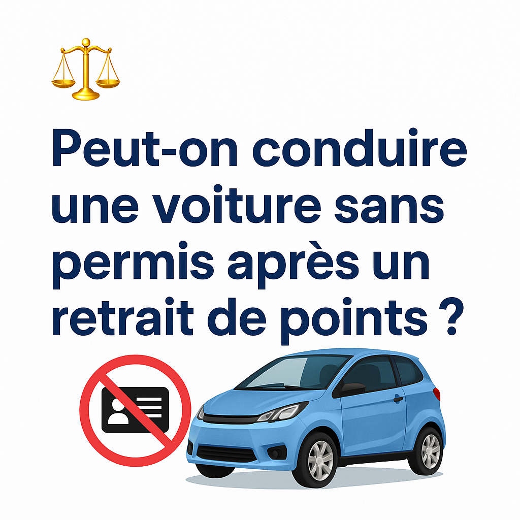 ⚖️ Peut-on conduire une voiture sans permis après un retrait de points ?