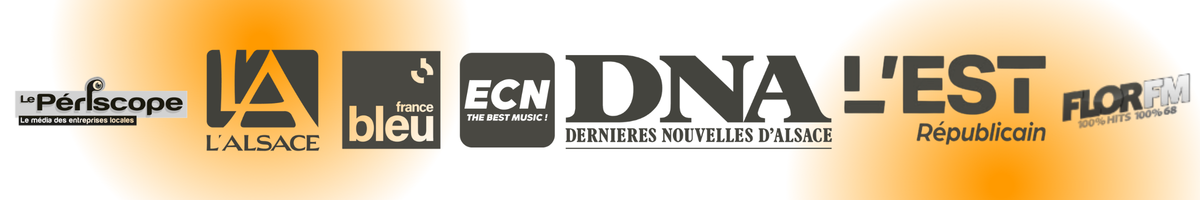 Journal L'Alsace - Flor FM - Le Périscope - France Bleu - Radio ECN - Journal Dernières Nouvelles d'Alsace - L'Est Républicain